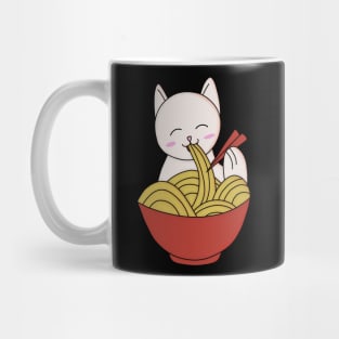 Cat Eating Ramen Mug